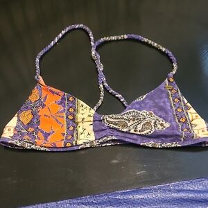 O'Neill Purple and Orange Bikini Top